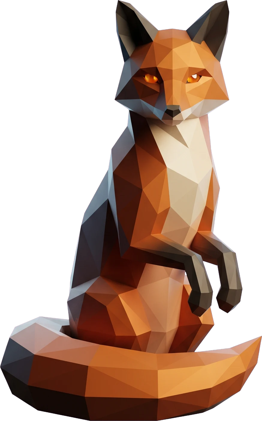 Geometric fox, the 1638.cloud brand mark